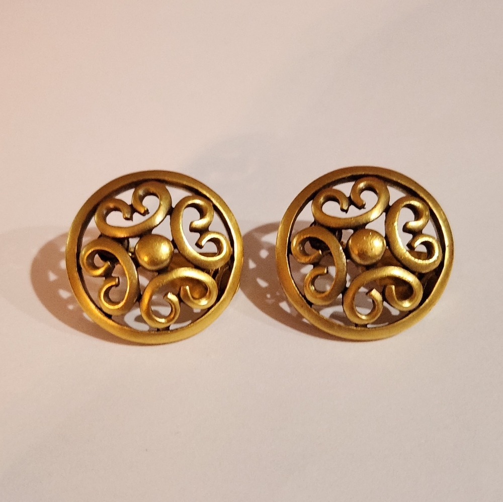 YVES SAINT LAURENT VINTAGE GOLD EARRINGS